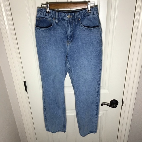 Good American 90’s Duster Straight Leg Jean in Blue951 Size 28. - Picture 2 of 10